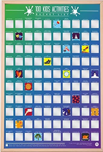 Image of Gift Republic 100 Kids Activities Bucket List Poster, multi-colour