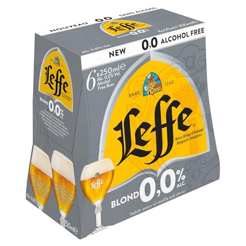 Image of Leffe Blonde 0% Alcohol Free Beer 24 x 250ml Bottles Blonde Ale