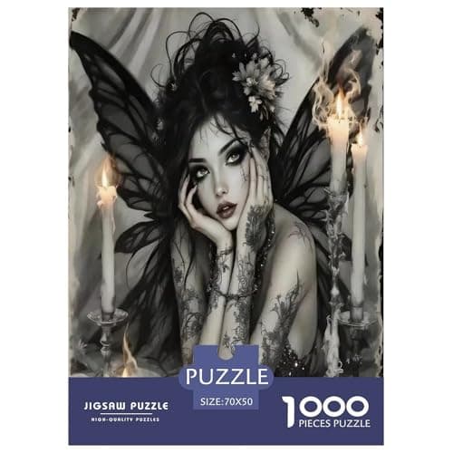 Image of Gothic Witch 1000 Piece Jigsaw Puzzles for Adults Impossible Birthday Gifts for Women And Man Challenge High Difficulty 70x50cm/1000pcs