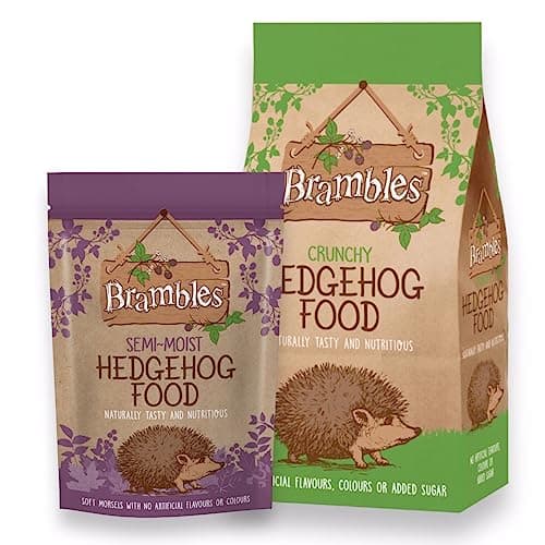 Image of Brambles Hedgehog Food Semi-Moist 850g & Crunchy 2kg Complementary Food with Balanced Nutrients, Vitamins & Minerals Also Suitable for Badgers and Foxes