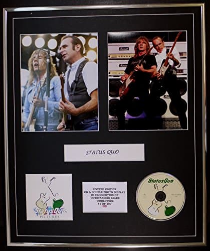 Image of CD & DOUBLE PHOTO DISPLAY STATUS QUO LTD. EDITION/COA/PICTURES 40 YEARS OF HITS