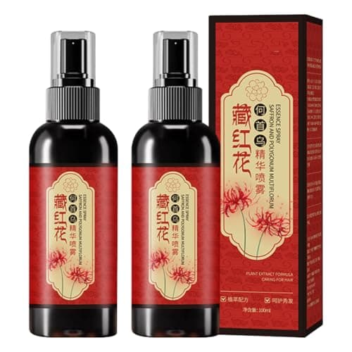 Image of Saffron Hair Blackening Spray, Saffron Hair Spray, Japanese Saffron Herbal Hair Spray (2 Pcs)