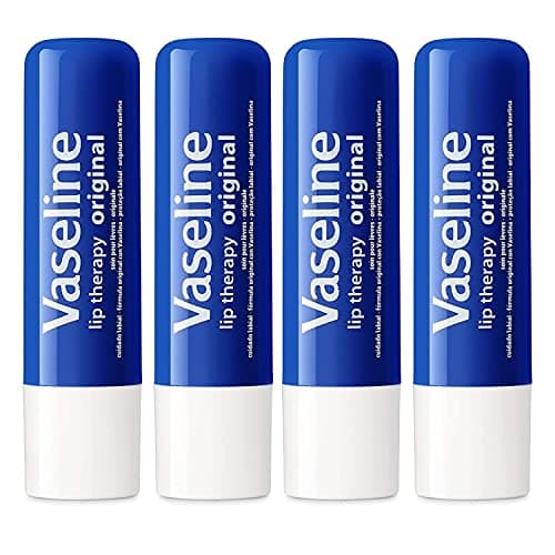 Image of Vaseline Lip Therapy Stick | Original Petroleum Jelly Vaseline Lip Balm for Soft Lips | 4.8g each (4 Pack)
