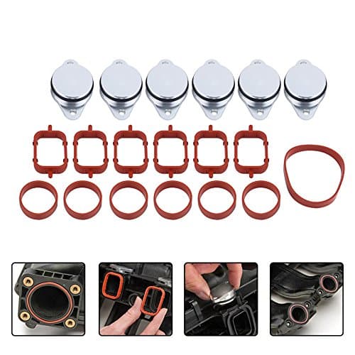 Image of inlet manifold gasket m57 Swirl Flap flaps delete, 6x 33mm Swirl Flap Blanks Bungs Intake Gaskets Kit for 320d 330d 520d 525d 530d 730d