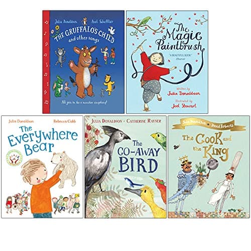 Image of Julia Donaldson Collection 5 Books Set (The Gruffalo's Child Song and Other Songs, The Magic Paintbrush, The Everywhere Bear, The Go-Away Bird, The Cook and the King)