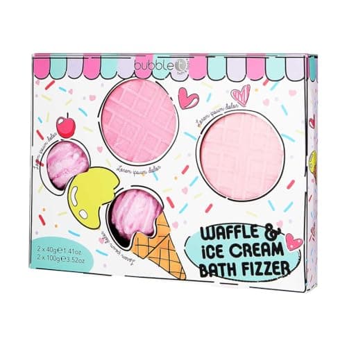 Image of Bubble T Cosmetics Waffle and Ice Cream Bath Fizzer Set