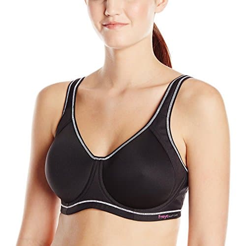 Image of Freya Women's Sonic Underwired Moulded Spacer Black sports bras, Storm, 36 DD UK