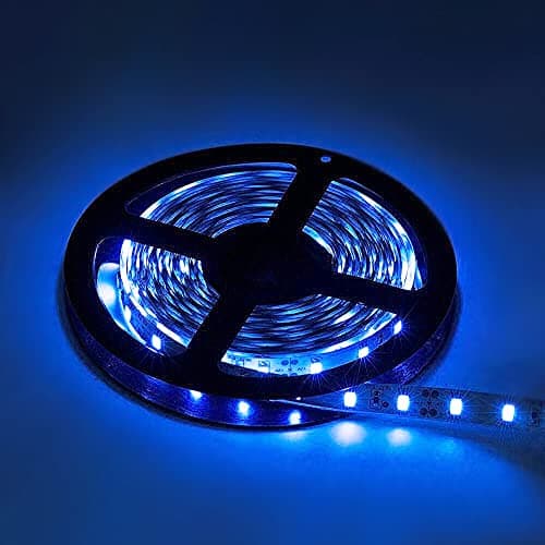Image of AHEVO Led Strip Light, 300 LEDs, DC 12V Low Voltage, 5630 SMD 16.4FT, Non-Waterproof, 5 Meter, Blue Light, Flixible Ribbon Light, Used for Bedroom, Kitchen, Shop and More