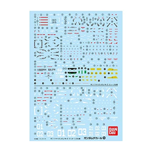 Image of Bandai Hobby - Gundam Decal - 102 Rg Gundam Mk-Ii (Box Of 6)
