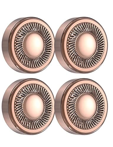 Image of Replacement Heads for Flawless Generation 1 4PCS, Mellbree Facial Hair Remover Replacement Heads Compatible with Finishing Touch Flawless Facial Hair Removal Tool Rose Gold