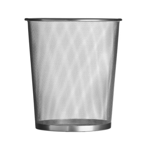 Image of Premier Housewares Large Mesh Waste Paper Bin, 35 x 30 x 30 cm - Silver