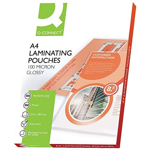 Image of Q-Connect A4 Laminating Pouch 100 Micron (Pack of 100) KF04115