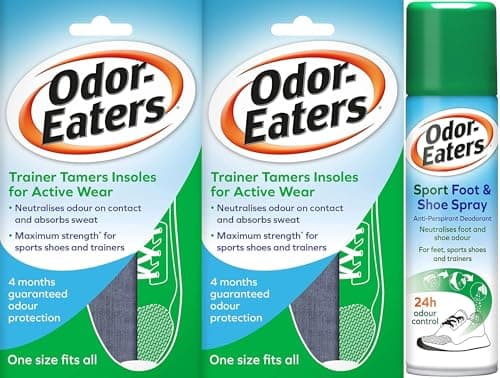 Image of Odor-Eaters Trainer Tamers Insoles x 2 Plus Sport Foot & Shoe Spray 150 ml Bundle