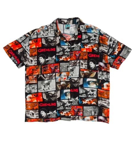 Image of TruffleShuffle Gremlins Movie Reel Button Up Shirt Off-White