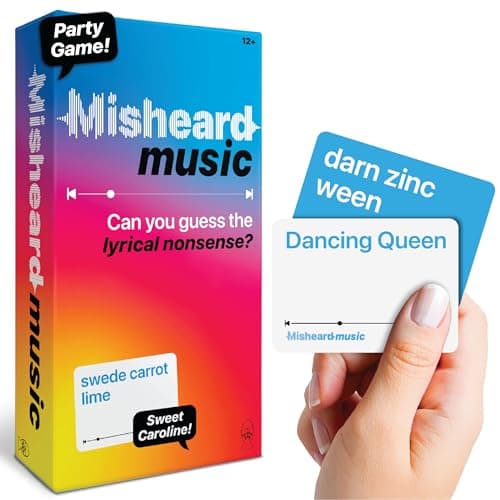 Image of Lucky Egg Misheard Music Game – Guess the Song or Artist w/ 500 Lyrical Nonsense Cards – Hilarious Family Games for Kids and Adults – Play in Teams – Fun Music Games for Karaoke & Party Entertainment