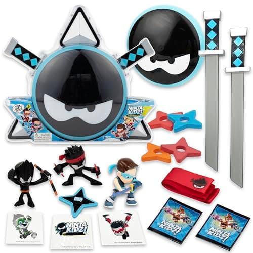 Image of Ninja Kidz 4531 Mystery Warrior Pack with 18 Exciting Toys to Discover Inside, Officially Licensed Merch, Cartoon, Multicolour