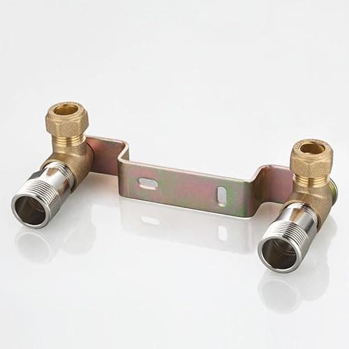 Image of Concealed Fixing Bracket Brass Concealed Shower Wall Bracket Fitting Fixing Plate: Ideal for Exposed Shower Bar, Shower Valve, and Thermostatic Mixer Bar Valve Wall Kits