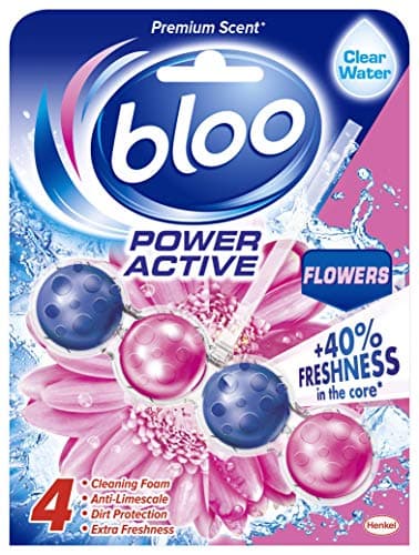 Image of Bloo Power Active, Flowers, Toilet Rim Block, Pack of 10