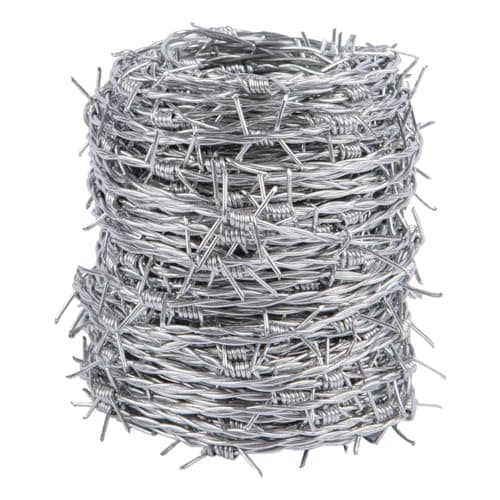 Image of Garden Mile Galvanised 1.7mm X 30m Barbed Wire Supplied In Storage Tub - Outdoor Garden Security Fence Fencing Anti-cat Fox Bird Deterrent Spikes Barb Wire Roll Chicken Wire