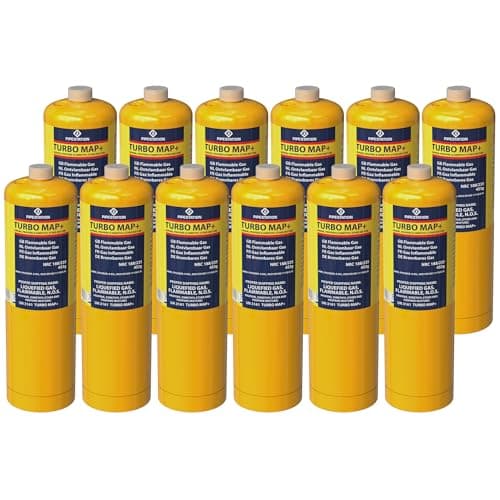 Image of 12x Mapp/Map Pro Plus Propane Gas Canister Cartridge Disposable Cylinder Bottle for Blowtorch Tools | Plumbing Blow Torch Canisters for Plumbers Soldering Mechanics | Burns 20% Hotter Than Propane