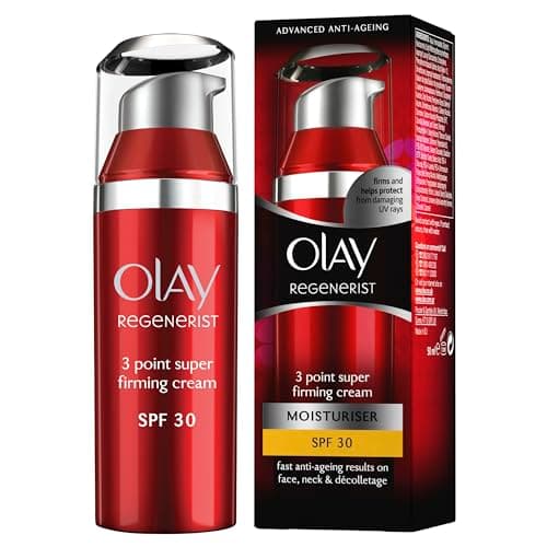Image of Olay Regenerist 3 Point Firming Anti-Ageing Day SPF30 Lightweight Moisturiser 50 ml, Firms Skin Reduces The Look of Wrinkles