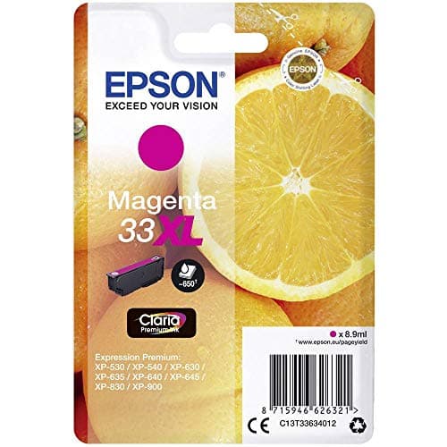 Image of Epson 33XL Magenta Oranges High Yield, Genuine, Claria Premium Ink