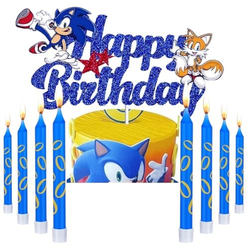 Image of Jofiesu 13pcs Cartoon Birthday Cake Toppers, Candle Cake Decorations - cake topper cupcake toppers for, Birthday Party Decorations