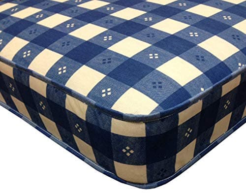 Image of eXtreme comfort ltd Quality Kids Budget Mattress, 6" Deep, Ideal for Bunk & Cabin Beds, Shorty Mattress, 75cm x 175cm, Blue Check