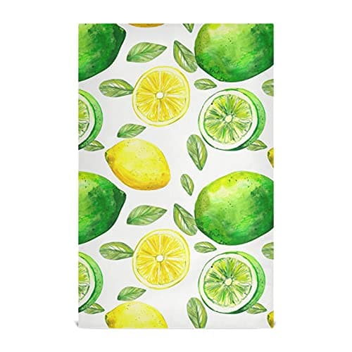 Image of xigua Set of 4 Tea Towels-Lime Lemon Kitchen Towel- Durable & Super Absorbent Dish Cloths - Stylish Design Dish Cloth & Towels 71.1x45.7 cm