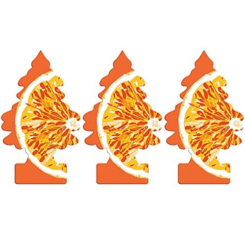 Image of Little Trees Air Freshener Tree LTZ084 Orange Juice Fragrance For Car Home Boat Caravan - Triple Pack