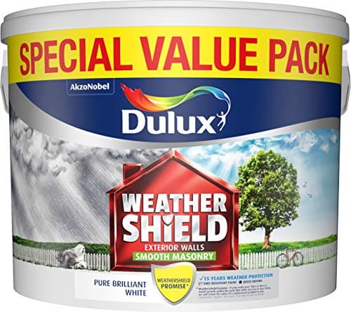 Image of Dulux Weathershield Smooth White Masonry,Acrylic Paint 7.5L