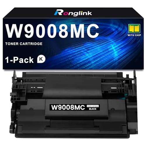 Image of W9008MC Toner Cartridge Replacement for HP W9008 W9008MC Black Toner Cartridge High Yield Works with Laserjet Managed E50145dn Flow MFP E52645c MFP E52645dn Printer (1-Pack, 23,000 Pages)