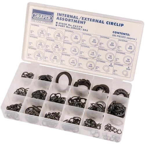 Image of Draper 56379 Internal and External Circlip Assortment, 285 Pieces