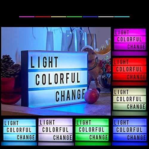 Image of RGB COLOR CHANGING A4 CINEMATIC LIGHT UP LETTER BOX LED LIGHT BOX FOR WEDDING PARTIES USB AND BATTERY POWER 168 COLOR LETTER CARD WITH REMOTE CONTROL