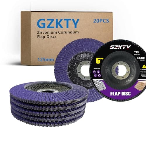 Image of 20 Pack 125mm Flap Discs 40/60/80/120 Grit, T29 Zirconium Corundum Angle Grinder Discs, Abrasive Sanding Grinding Discs for Metal/Stainless Steel/Wood, Professional Angle Grinder Accessories