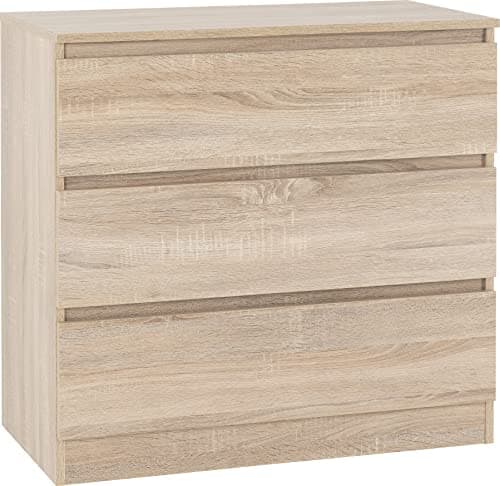 Image of Seconique Malvern 3 Drawer Chest in Sonoma Oak Effect