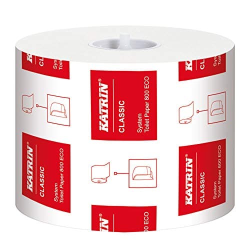 Image of Katrin 103424 Classic System Toilet 800 Sheets ECO 2 Ply White 36 Rolls Packet