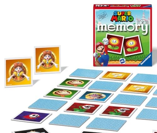 Image of Ravensburger Super Mario Mini Memory Game for Kids Age 3 Years and Up – Matching Pairs Card Game with 48 Picture Cards, Preschool Learning Toy, Family Travel Game, Educational Game for Boys & Girls