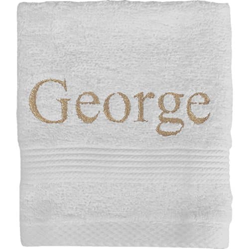 Image of TeddyT's Personalised Face Towel with Embroidered Name (White)