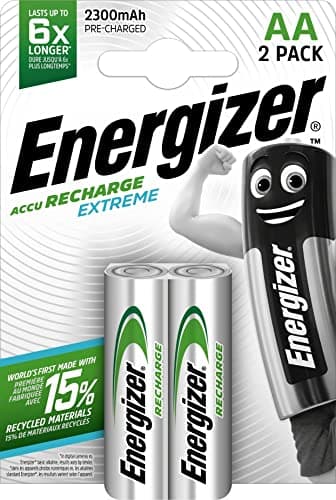Image of Energizer NimH Rechargeable Extreme Mignon Battery 1.2 Volt 2300 mAh Pre-Charged Pack of 2
