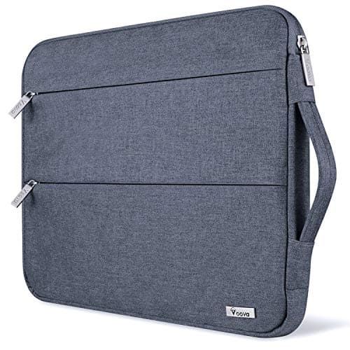 Image of Voova Laptop Case Sleeve 15.6 16 Inch with Handle, Waterproof Slim Computer Cover Bag Compatible with MacBook Pro M3/M4 16, 15.6” HP Acer Lenovo ThinkPad IdeaPad Asus Laptop, Men Women, Dark Grey