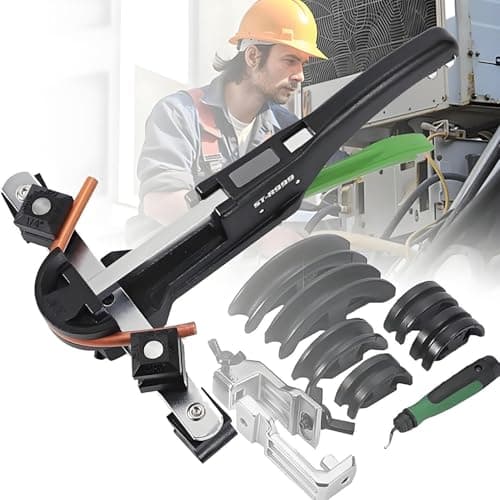 Image of Copper Pipe Bender, Hydraulic Tubing Bender Kit with 7 Dies for Refrigerator Air Conditioner Repair