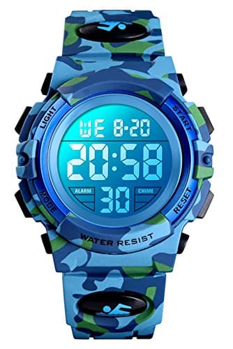Image of Digital Watch for Boys Girls, Waterproof Sport Kids Watches with Alarm/Stopwatch/12-24H, Childrens Electronic LED Wrist Watch for Junior Teenagers Boy - Camouflage
