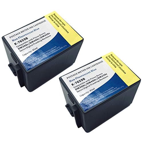 Image of Pro Supplies Compatible Ink Cartridge for Pitney Bowes DM300c / DM300m / DM400c / DM400m / G920 Franking Machine Blue - 2 Pack