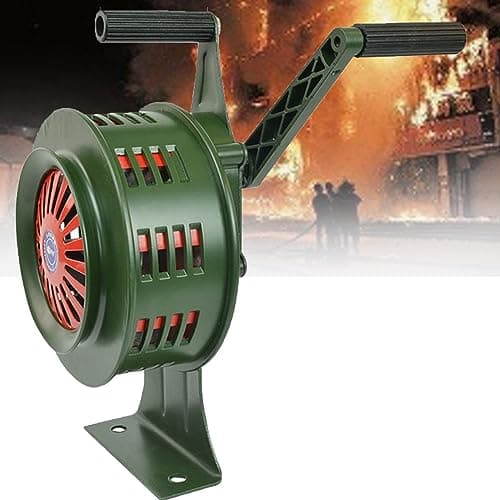 Image of Hand Crank Siren, Manual Handheld Alarm 120 dB High Decibel Warning Device for Emergency, Fire, Construction Safety Alert