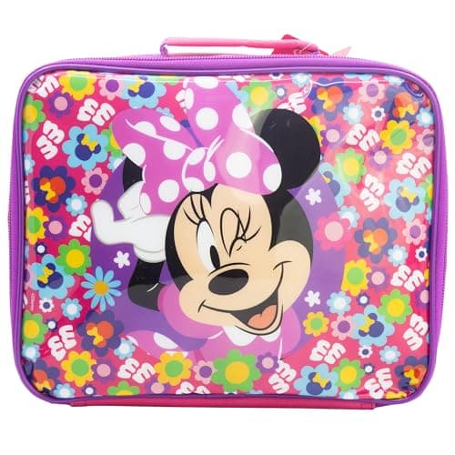 Image of Stor Minnie Mouse Insulated Lunch Bag - Rectangular Design Keeps Food Fresh and Cool - Lightweight, Durable, and Easy to Clean - Ideal for School or Travel