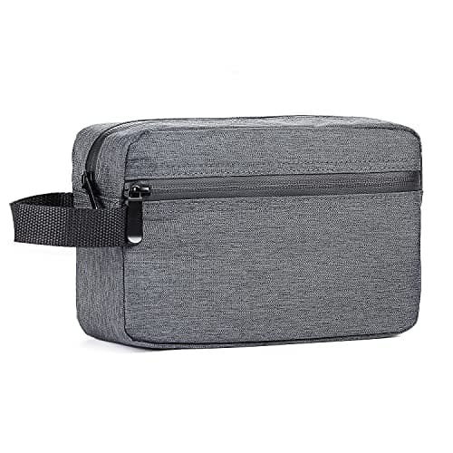 Image of Toiletry Bag for Men, Etercycle Portable Travel Wash Bag, Waterproof Toiletries Cosmetic Organizer Bag, Gym Shaving Shower Bathroom Bag, Dopp Kit Make Up Bag with Handle (Grey)