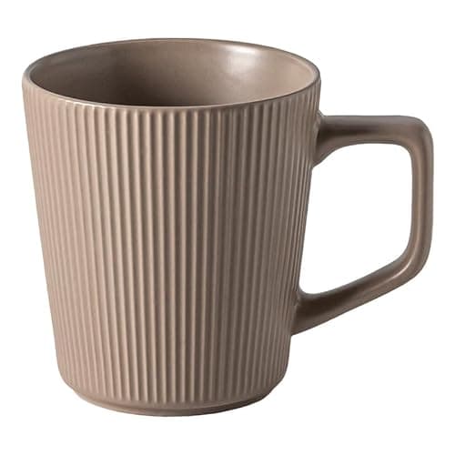 Image of Keninll Ceramic Mug, Simple Vertical Mug, 500ml with Handle, Coffee Milk Hot Tea Mug Brown