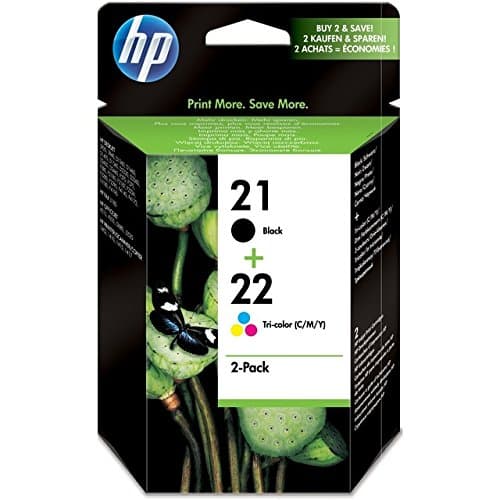 Image of HP 21 Black & 22 Colour Ink Cartridge Bundle Pack
