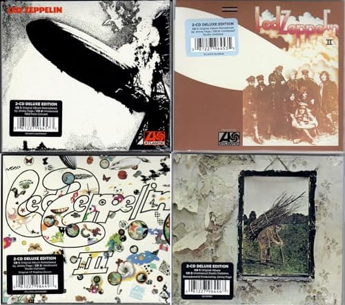 Image of Led Zeppelin Deluxe Editions 4-Pack: Led Zeppelin I II III IV Expanded 2-Disc Sets Collection Remastered by Jimmy Page